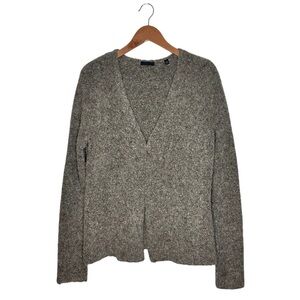 ATM Alpaca Wool Blend Chunky Cardigan Size Medium Brown Boucle